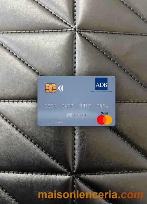 Escaneo PSD de photolook de tarjeta visa classic Ecobank de Sudán del Sur + instantánea de fotos